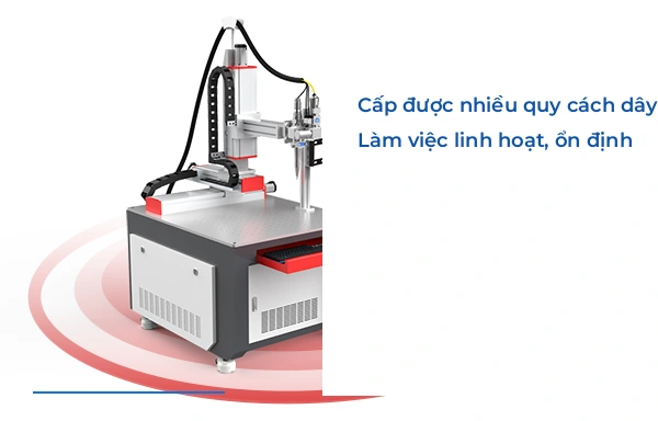 Hệ cấp dây nhiều quy cách của máy hàn laser PW