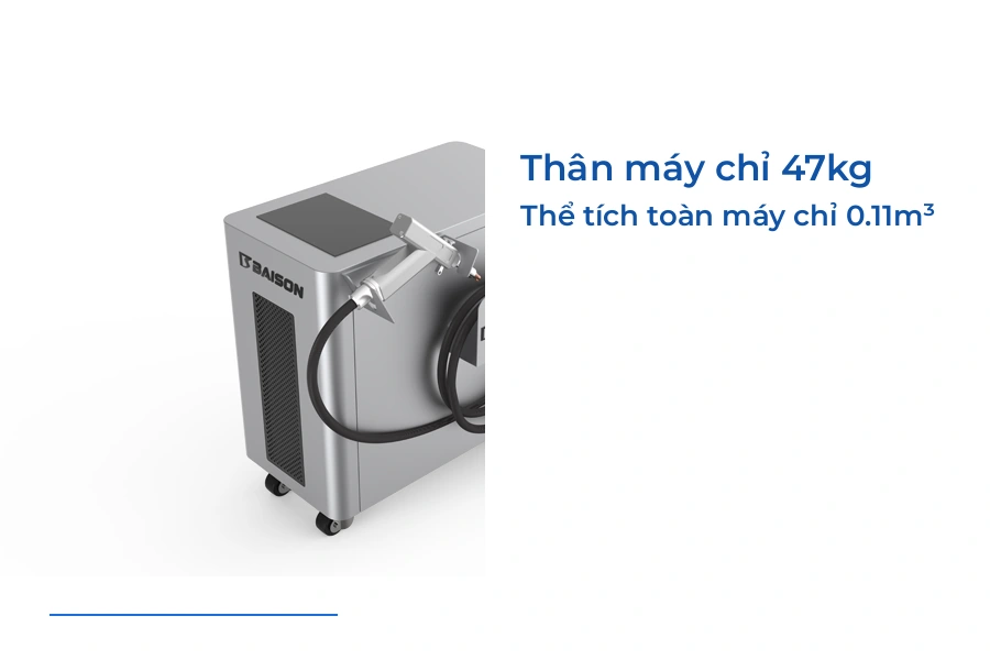 Thiết kế nhỏ gọn dễ di chuyển của máy hàn laser dòng W