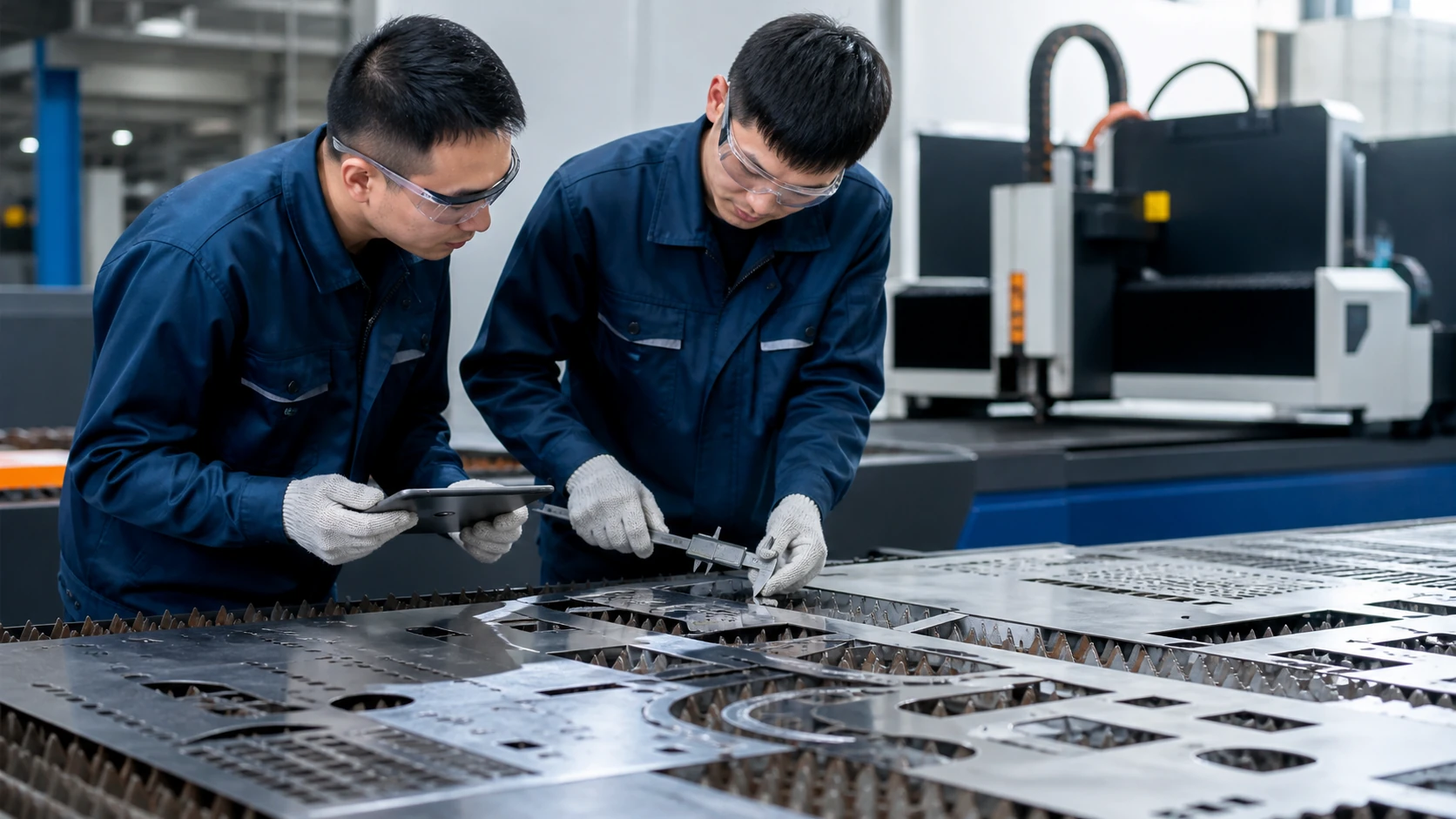 Ảnh chụp thực tế minh họa tác động đến chi phí sản xuất trong cắt laser fiber