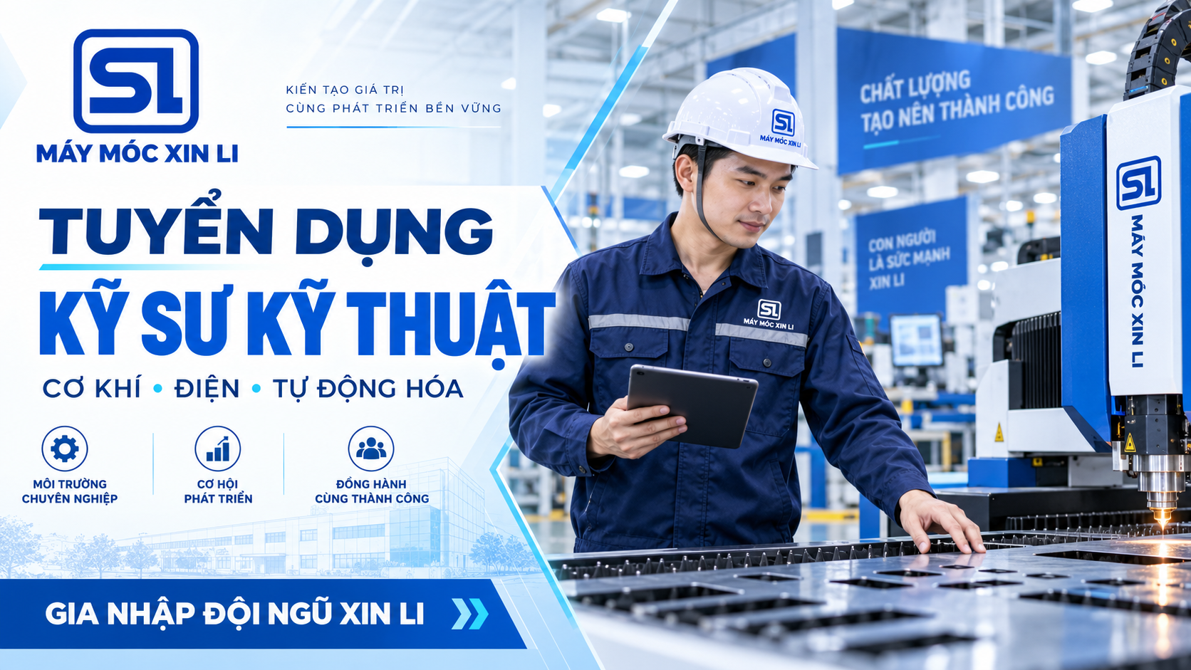 Ảnh bìa tuyển dụng kỹ sư kỹ thuật Xinli